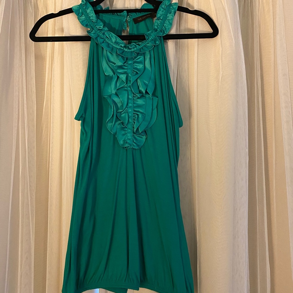 The Limited ruffle neck tank M